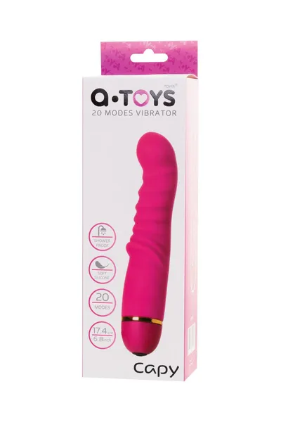 Nerealni vibrator a-Tois bi TOIFA Capi, silikon, ružičasta, 17,4 cm, Ø 3,4