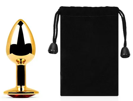 Golden plug Small (glavčina analna) kristalna boja crvena, l 72 mm, d 28 mm, težina 50g, art. GS-16