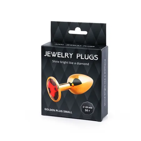 Golden plug Small (glavčina analna) kristalna boja crvena, l 72 mm, d 28 mm, težina 50g, art. GS-16