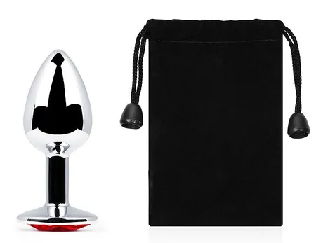 SILVER PLUG SMALL (utulka analna) boja kristala crvena, L 72 mm, D 28 mm, težina 50g, art. SS-16