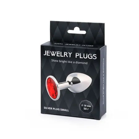 SILVER PLUG SMALL (utulka analna) boja kristala crvena, L 72 mm, D 28 mm, težina 50g, art. SS-16
