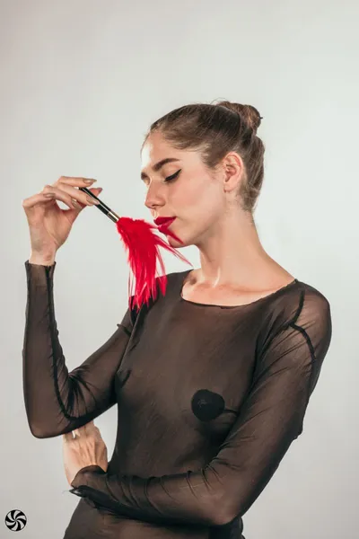 Tikler burlesque plume red