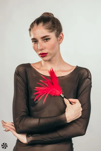 Tikler burlesque plume red