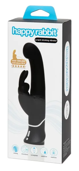Happi Rabbit G-Spot Stroker Vibrator Crna