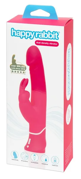 Happi Rabbit Realistic Vibrator sa klitorisnim stimulatorom Pink