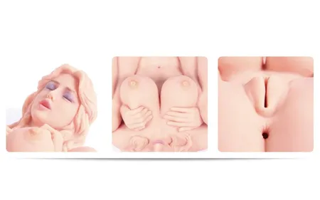 Victoria, lutka za masturbaciju vagina + anus bez vibracija sa dvostrukim slojem materijala