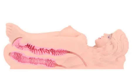 Victoria, lutka za masturbaciju vagina + anus bez vibracija sa dvostrukim slojem materijala