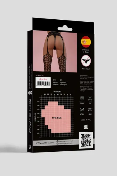 Čarape sa pojasom Cordova (S/L) Crna