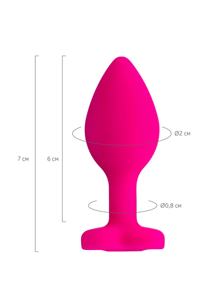 Analna čaura Todo bi Toifa Diamond Heart, silikon, ružičasta, 7 cm, Ø 2 cm, 18 g