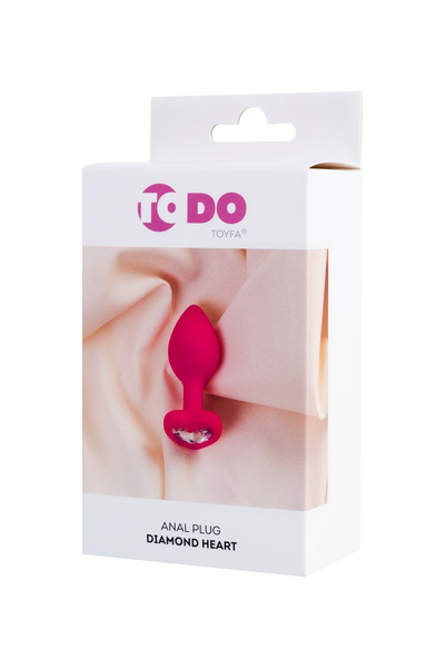 Analna čaura Todo bi Toifa Diamond Heart, silikon, ružičasta, 7 cm, Ø 2 cm, 18 g