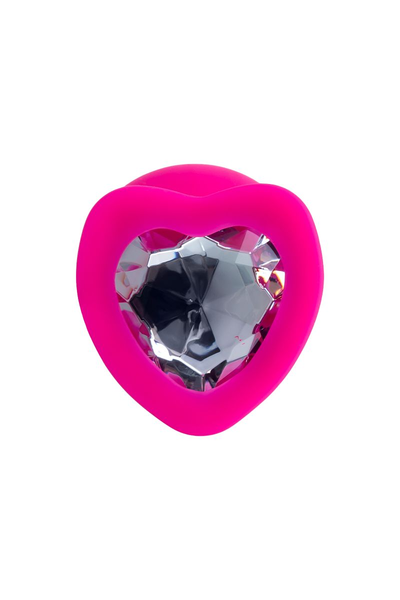 Analna čaura Todo bi Toifa Diamond Heart, silikon, ružičasta, 9,5 cm, Ø 4 cm
