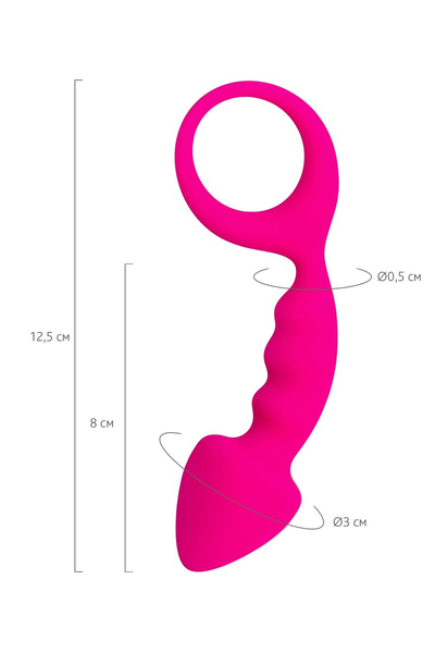 Analni rukav Todo by Toyfa Bong, silikonski, roze, 12,5 cm, Ø 2,5 cm