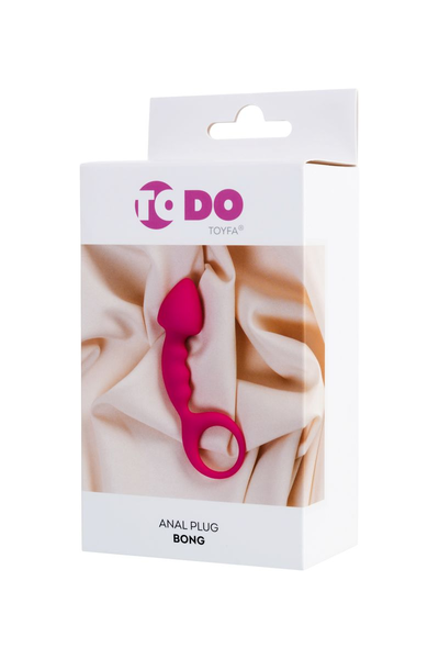 Analni rukav Todo by Toyfa Bong, silikonski, roze, 12,5 cm, Ø 2,5 cm