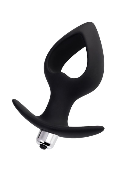 Analni vibracioni produživač POPO Pleasure by toifa Cordis M, silikon, Crna, 14 cm, Ø 5,5