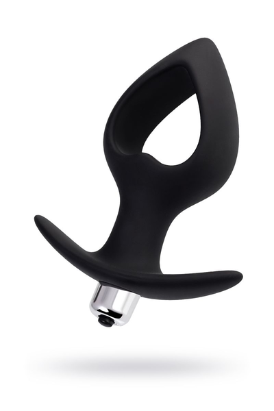 Analni vibracioni produživač POPO Pleasure by toifa Cordis M, silikon, Crna, 14 cm, Ø 5,5