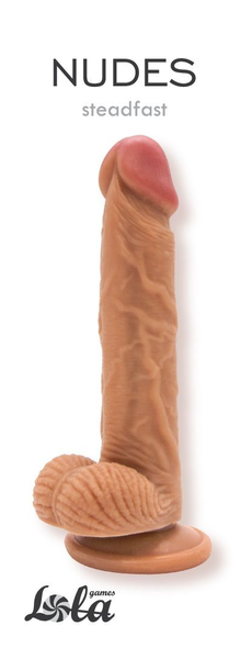 Dildo kafe na usisnoj čaši Steadfast - 18,9 cm.