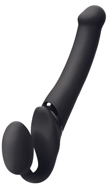 Silicone Bendable Strap-on - size m crni vibracioni trap