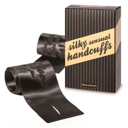 Silki Sensual handcuffs crne trake za vezivanje