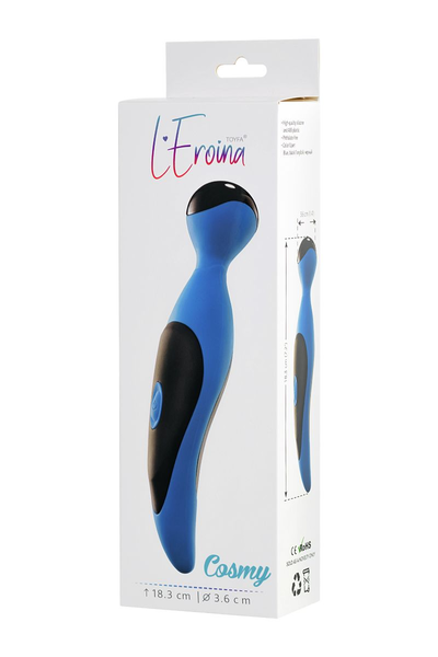 Vibracioni stimulator Leroina by TOYFA Cosmy, silikon, plava, 18,3 cm, Ø 3,6 cm