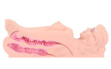Victoria, lutka za masturbaciju vagina + anus bez vibracija sa dvostrukim slojem materijala