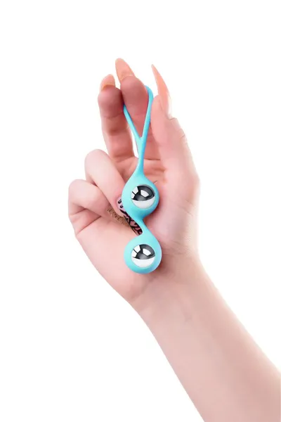 L'eroina vaginalne kuglice TOIFA Futa, silikon, cijan, 11 cm