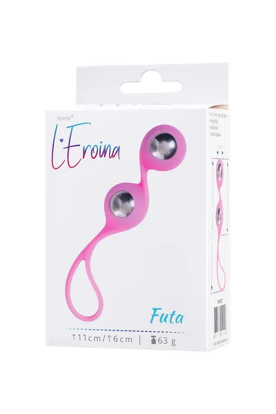 L'eroina Futa vaginalne kuglice, silikon, roze, 11 cm, Ø 1,9 cm, 63 g