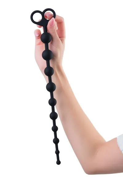 TOIFA Popo Pleasure Cephei analne perle, vodootporne, silikon, crne, 33,5 cm, Ø 2,4 cm