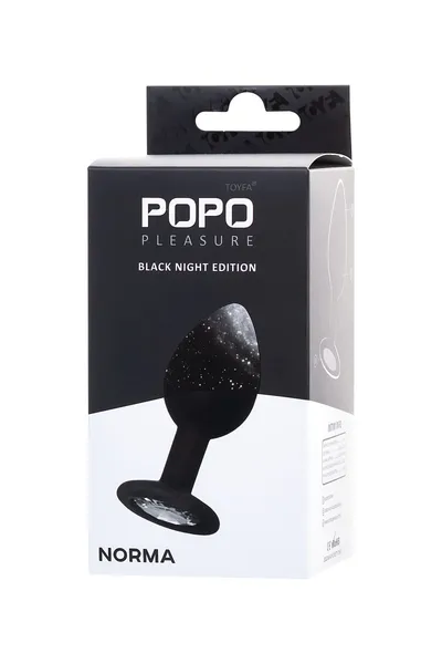 Analna čaura Popo Pleasure bi TOIFA sa rhinestones s, silikon, Crna, 7,2 cm, Ø 2,8 cm, 25 g