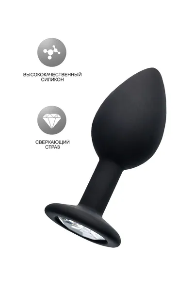 Analna čaura Popo Pleasure bi TOIFA sa rhinestones s, silikon, Crna, 7,2 cm, Ø 2,8 cm, 25 g