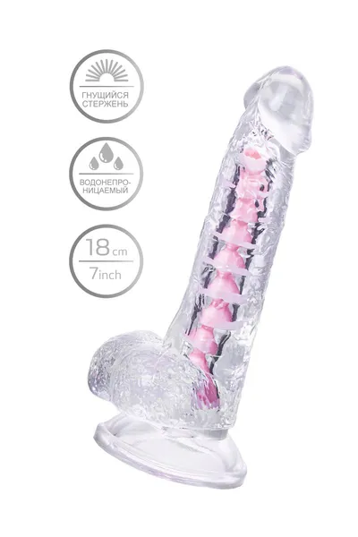 Flexibilni dildo a-Tois Paret, TPE, prozirni, 18 cm