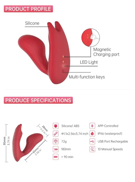 Magic Motion Umi Vibrator crvena