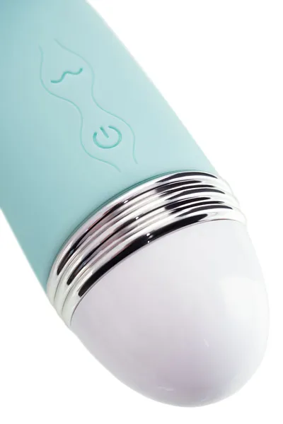 Vibrator sa klitoralnim stimulatorom Flovetta bi Toifa Iris, silikon, cijan, 22 cm