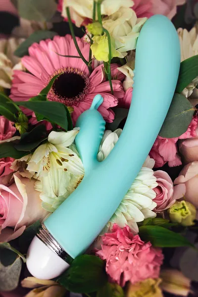 Vibrator sa klitoralnim stimulatorom Flovetta bi Toifa Iris, silikon, cijan, 22 cm