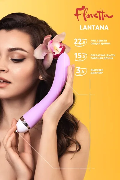 Vibrator Flovetta bi Toifa Lantana, silikon, ljubičasta, 22 cm