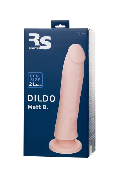 Dildo RS Silicone-Matt B, telesni, 21,5 cm