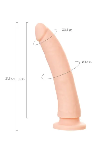 Dildo RS Silicone-Matt B, telesni, 21,5 cm