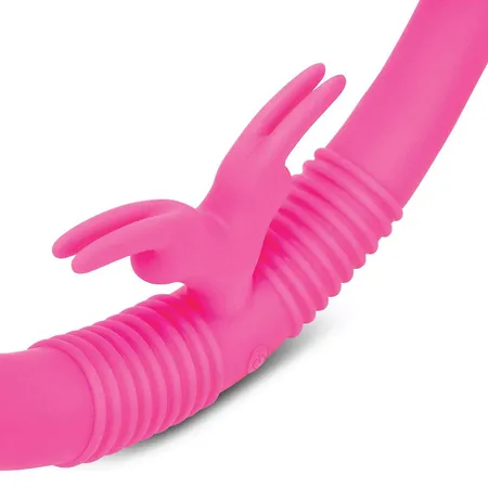 Dvojna dvoglavi roze zec-vibrator Together™