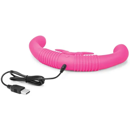 Dvojna dvoglavi roze zec-vibrator Together™