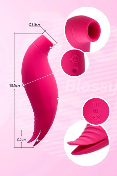 Jos Blossi multifunkcionalni stimulator klitorisa, roze, 13,5 cm