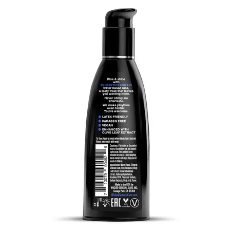 Лубрикант на водной основе с ароматом черничного маффина wicked aqua blueberry muffin .
