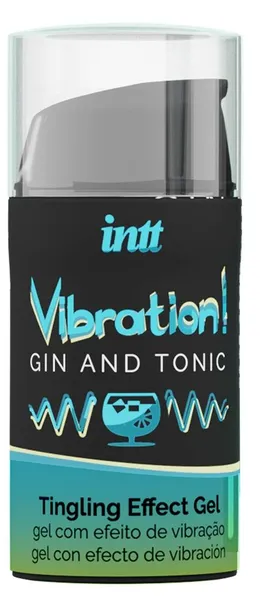 Жидкий интимный гель с эффектом вибрации vibration! gin tonic .