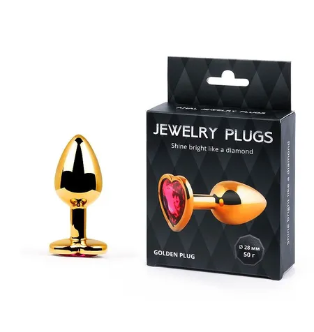 Analna zlatna čaura, l 70 mm d 28 mm, Težina 50 g, kristalna boja Rubin art. SCHG-14