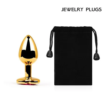 Analna zlatna čaura, l 70 mm d 28 mm, Težina 50 g, kristalna boja Rubin art. SCHG-14