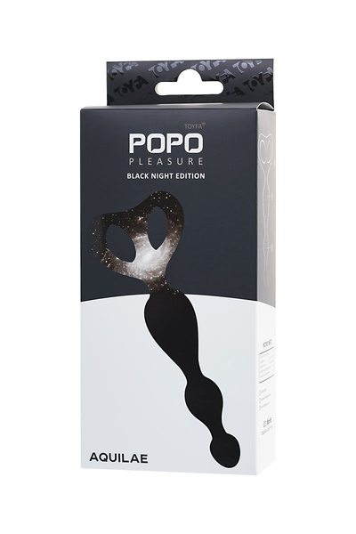 Analna čaura Popo Pleasure bi TOIFA Akuilae, vodootporna, silikon, Crna, 18 cm, Ø 3 cm
