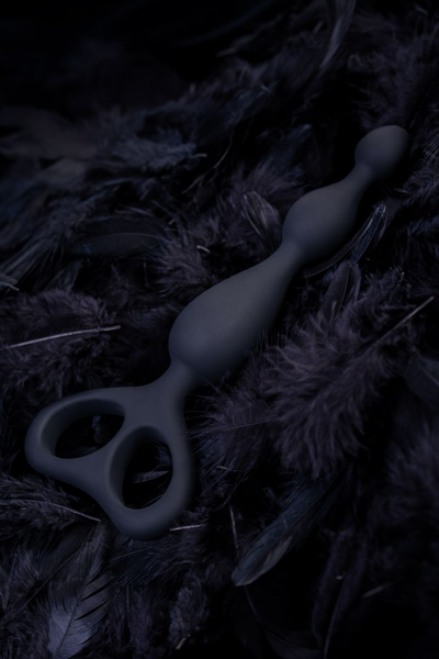 Analna čaura Popo Pleasure bi TOIFA Akuilae, vodootporna, silikon, Crna, 18 cm, Ø 3 cm