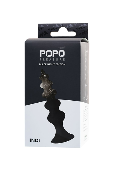 Analna čaura Popo Pleasure bi TOIFA Indi, vodootporna, silikon, Crna, 11,5 cm, Ø 2,9 cm