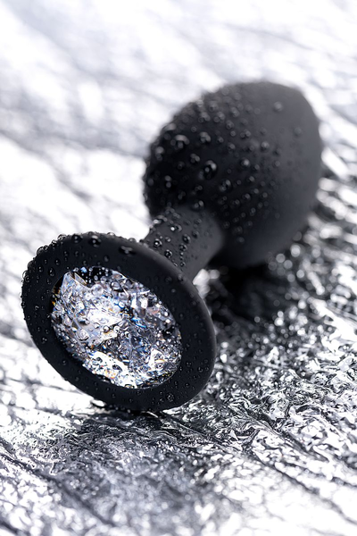Analna čaura Popo Pleasure bi TOIFA sa rhinestones s, silikon, Crna, 7,2 cm, Ø 2,8 cm, 25 g