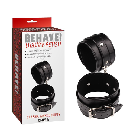 Crni okovi classic ankle cuffs