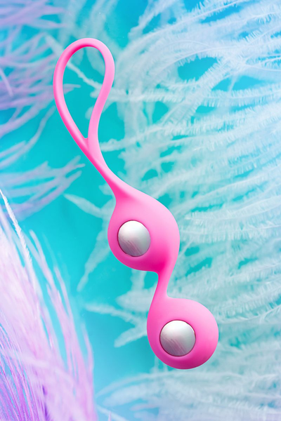 L'eroina Futa vaginalne kuglice, silikon, roze, 11 cm, Ø 1,9 cm, 63 g