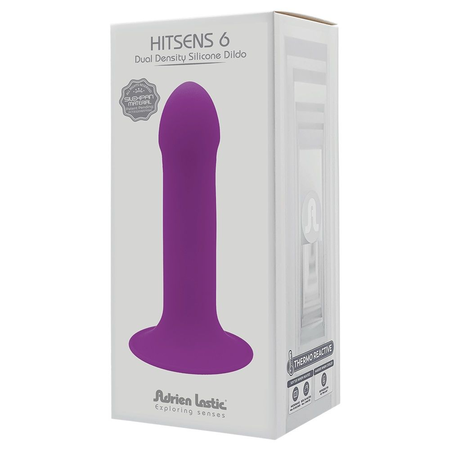 Ljubičasti dildo na usisnoj čaši Hitsens 6-13,5 cm.